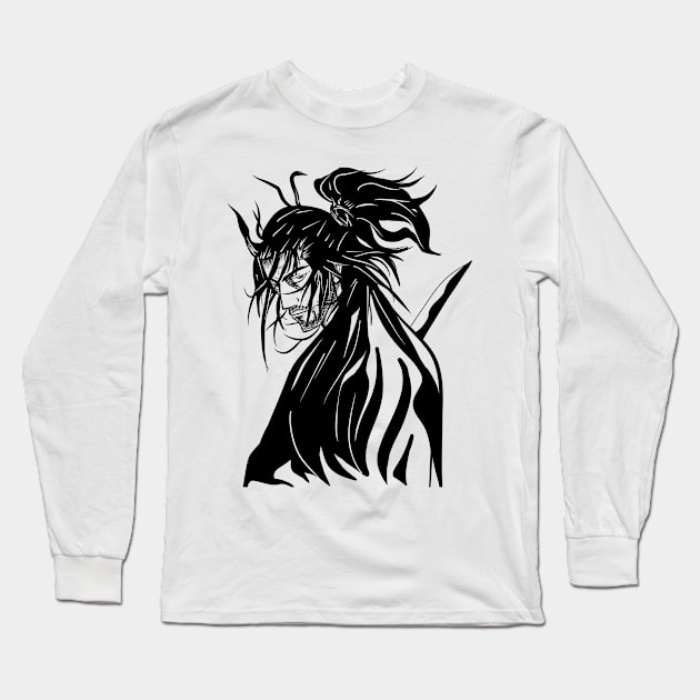 musashi miyamoto the vagabond ronin samurai ecopop art Long Sleeve T-Shirt by jorge_lebeau